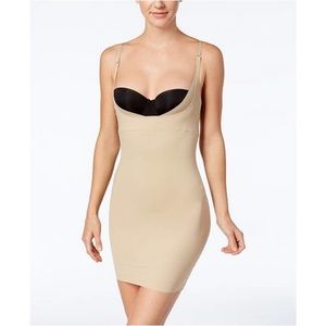 Maidenform Firm Control Body Shaper Full Slip Shapewear Shape Wear Open Bust $61